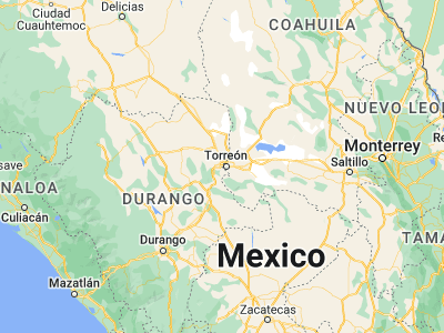 Map showing location of Ciudad Lerdo (25.53538, -103.52524)