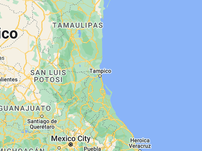 Map showing location of Ciudad Madero (22.26667, -97.83333)