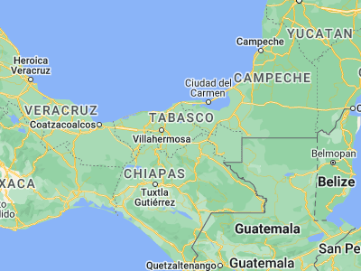 Map showing location of Ciudad Pemex (17.88358, -92.48489)