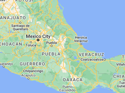 Map showing location of Ciudad Serdán (18.9894, -97.44702)