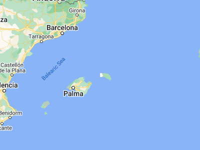 Map showing location of Ciutadella (40.00112, 3.84144)