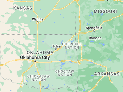 Map showing location of Claremore (36.3126, -95.61609)