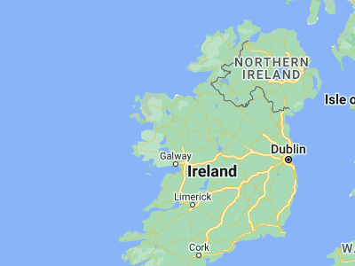Map showing location of Claremorris (53.71667, -9)