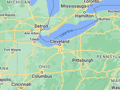 Map showing location of Cleveland (41.4995, -81.69541)