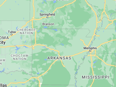 Map showing location of Clinton (35.59147, -92.46044)