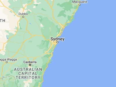 Map showing location of Clovelly (-33.9125, 151.25)