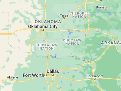 Map showing location of Coalgate (34.53815, -96.21861)