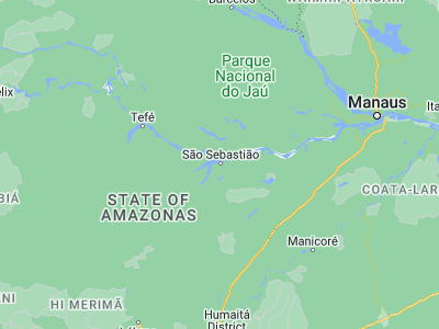 Map showing location of Coari (-4.085, -63.14139)