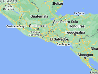 Map showing location of Coatepeque (13.92861, -89.50417)