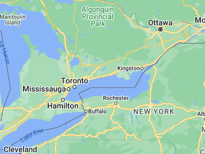 Map showing location of Cobourg (43.95977, -78.16515)