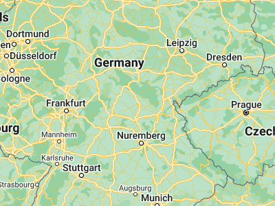 Map showing location of Coburg (50.25937, 10.96384)