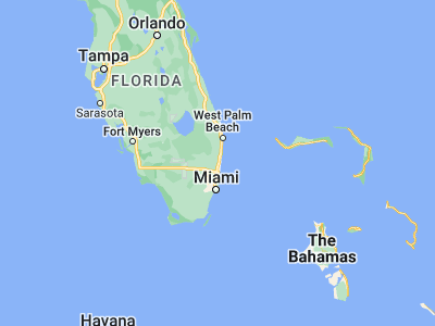 Map showing location of Coconut Creek (26.25175, -80.17894)