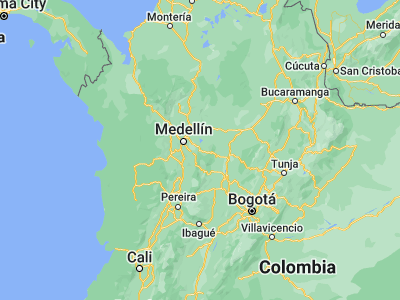 Map showing location of Cocorná (6.0573, -75.18524)