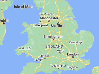 Map showing location of Codsall (52.62989, -2.20148)