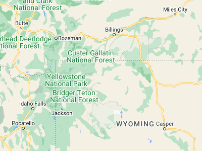Map showing location of Cody (44.52634, -109.05653)