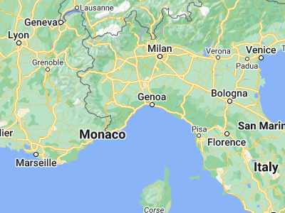 Map showing location of Cogoleto (44.38934, 8.64286)