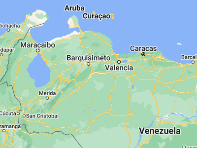 Map showing location of Cojedes (9.62232, -68.91805)