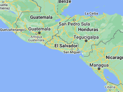 Map showing location of Cojutepeque (13.71667, -88.93333)