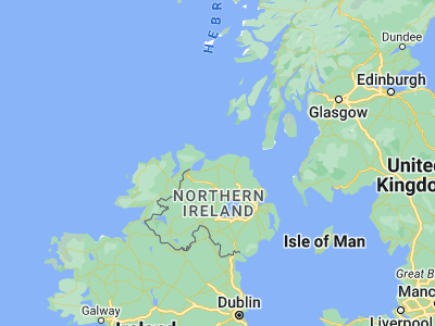 Map showing location of Coleraine (55.13333, -6.66667)