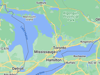 Map showing location of Collingwood (44.4834, -80.21638)