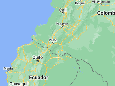 Map showing location of Colón (1.19117, -76.9685)