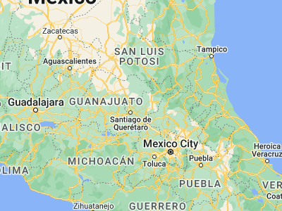 Map showing location of Colón (20.78388, -100.04977)