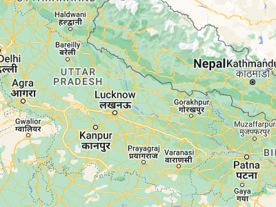Map showing location of Colonelganj (27.13333, 81.7)