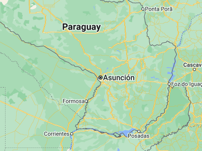 Map showing location of Colonia Mariano Roque Alonso (-25.16667, -57.55)