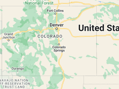 Map showing location of Colorado Springs (38.83388, -104.82136)