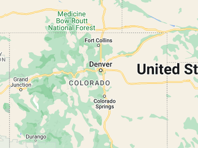 Map showing location of Columbine (39.58777, -105.06943)