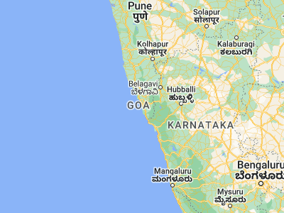 Map showing location of Colva (15.26667, 73.91667)