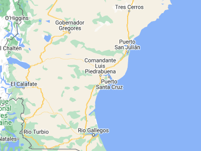Map showing location of Comandante Luis Piedra Buena (-49.98513, -68.91467)