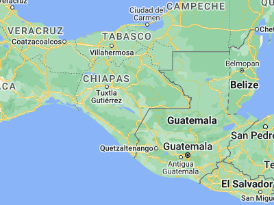 Map showing location of Comitán de Domínguez (16.24471, -92.13425)