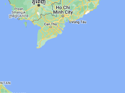 Map showing location of Côn Sơn (8.68333, 106.61667)