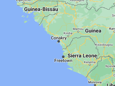 Map showing location of Conakry (9.53795, -13.67729)
