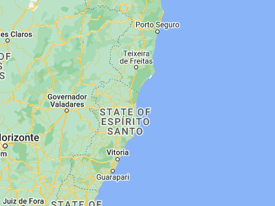 Map showing location of Conceição da Barra (-18.59333, -39.73222)