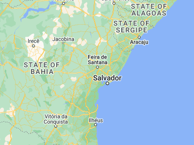 Map showing location of Conceição da Feira (-12.50583, -38.99861)