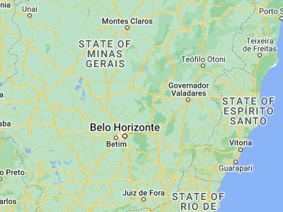 Map showing location of Conceição do Mato Dentro (-19.03722, -43.425)
