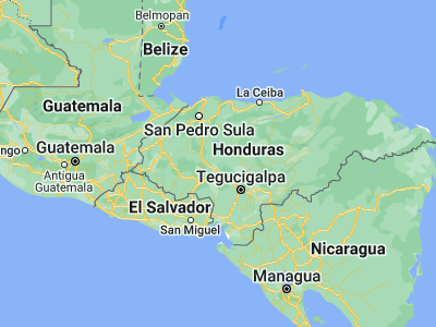 Map showing location of Concepción de Guasistagua (14.6, -87.65)