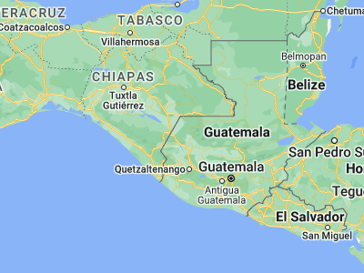 Map showing location of Concepción (15.61667, -91.68333)