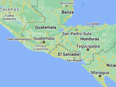 Map showing location of Concepción Las Minas (14.51667, -89.45)