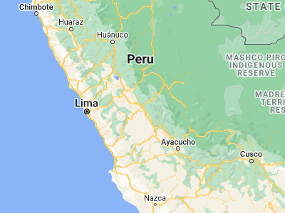 Map showing location of Concepción (-11.91811, -75.31173)
