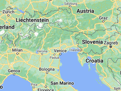 Map showing location of Conegliano (45.89056, 12.2925)