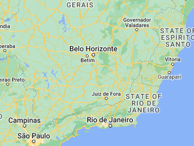 Map showing location of Conselheiro Lafaiete (-20.66028, -43.78611)