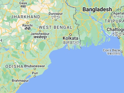 Map showing location of Contai (21.77861, 87.75361)