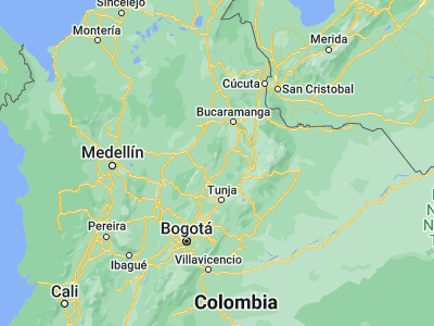 Map showing location of Contratación (6.29005, -73.47354)