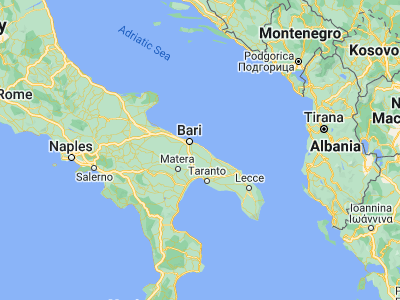 Map showing location of Conversano (40.96623, 17.11479)