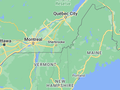 Map showing location of Cookshire-Eaton (45.41675, -71.6324)