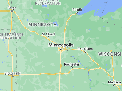 Map showing location of Coon Rapids (45.11997, -93.28773)