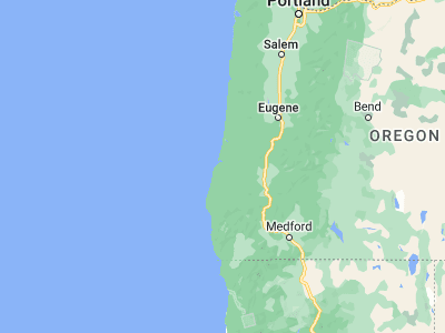 Map showing location of Coos Bay (43.3665, -124.21789)